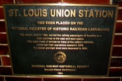 Union Station NRHRRL Marker image. Click for full size.