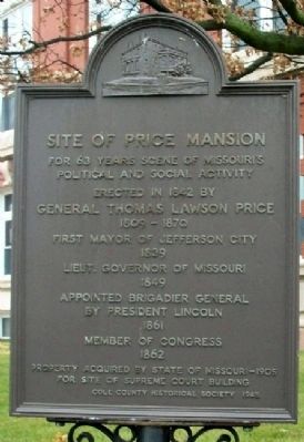 Site of Price Mansion Marker. Click for full size. Site of Price Mansion Marker image. Click for full size.