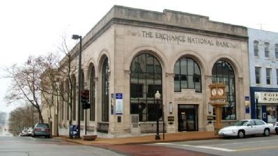 The Exchange National Bank Building and Marker image. Click for full size.