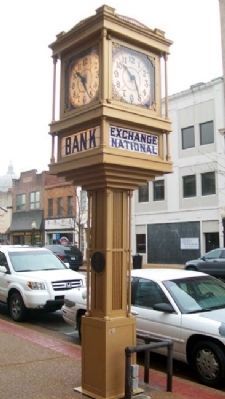 The Exchange National Bank Clock image. Click for full size.