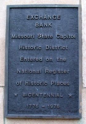 Exchange Bank Marker. Click for full size. Exchange Bank Marker image. Click for full size.