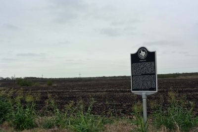 Pinkston Marker, amid cotton country image. Click for full size.