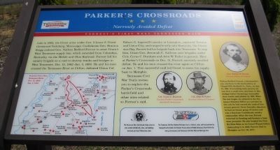 Parker's Crossroads Marker image. Click for full size.