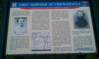 First Skirmish at Chickamauga Marker image. Click for full size.