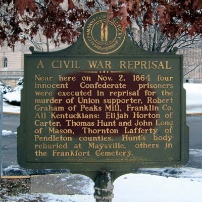 A Civil War Reprisal Marker image. Click for full size.