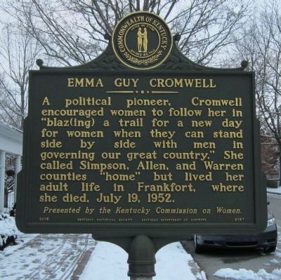 Emma Guy Cromwell Marker. Click for full size. Emma Guy Cromwell Marker image. Click for full size.