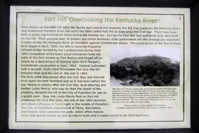 Fort Hill Overlooking the Kentucky River Marker image. Click for full size.