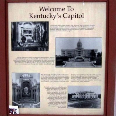 Welcome to Kentucky's Capitol Panel. Click for full size. Welcome to Kentucky's Capitol Panel image. Click for full size.