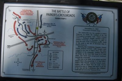 The Battle of Parker's Crossroads - Tour Stop 1 Marker image. Click for full size.