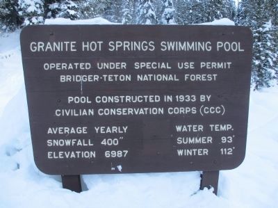 Granite Hot Springs Swimming Pool Marker image. Click for full size.
