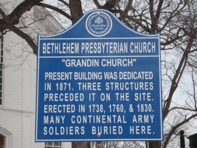 Bethlehem Presbyterian Church Marker image. Click for full size.