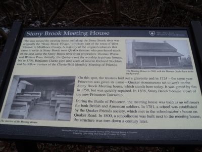 Stony Brook Meeting House Marker image. Click for full size.