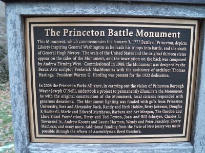 The Princeton Battle Monument Marker image. Click for full size.