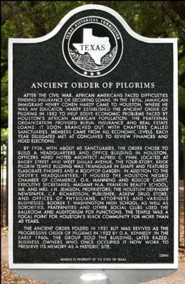Ancient Order of Pilgrims Marker image. Click for full size.