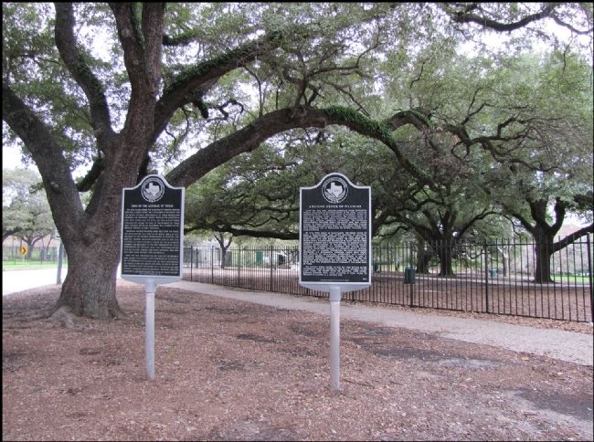 Ancient Order of Pilgrims & Sons of the Texas Republic Markers image. Click for full size.