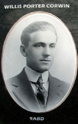 Photo of Willis Porter Corwin on Marker. Click for full size. Photo of Willis Porter Corwin on Marker image. Click for full size.