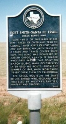 Fort Smith Sante Fe Trail Marker. Click for full size. Fort Smith Sante Fe Trail Marker image. Click for full size.
