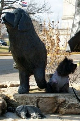 Seaman and BannerB at Corps of Discovery Monument. Click for full size. Seaman and BannerB at Corps of Discovery Monument image. Click for full size.