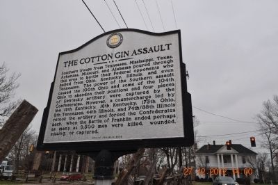 The Cotton Gin Assault Marker reverse image. Click for full size.