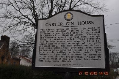 Carter Gin House Marker image. Click for full size.