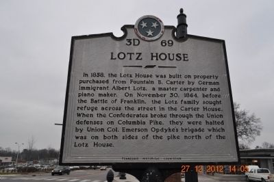 Lotz House Marker image. Click for full size.