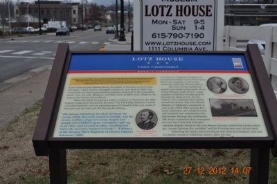 Lotz House Marker. Click for full size. Lotz House Marker image. Click for full size.