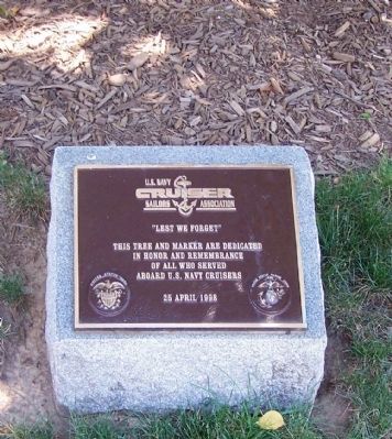 U.S. Navy Cruiser Sailors Association Marker. Click for full size. U.S. Navy Cruiser Sailors Association Marker image. Click for full size.