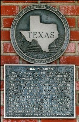 Hogg Building Marker image. Click for full size.
