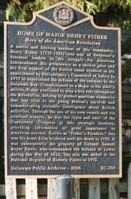 Home of Major Henry Fisher Marker image. Click for full size.