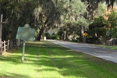 Church of Our Savior Marker, looking east along Mandarin Road image. Click for full size.