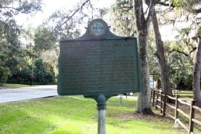 Church of Our Savior Marker, in a view to the west image. Click for full size.