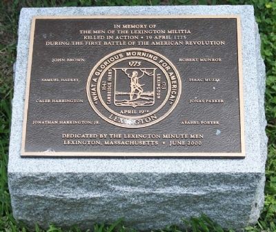 Lexington Minute Men Marker. Click for full size. Lexington Minute Men Marker image. Click for full size.