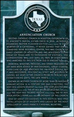 Annunciation Church Marker. Click for full size. Annunciation Church Marker image. Click for full size.