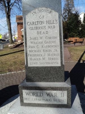 Carlton Hill World War II Memorial image. Click for full size.