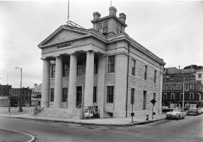 U.S. Custom House (1961): <i>East (front) and North elevations</i> image. Click for more information.
