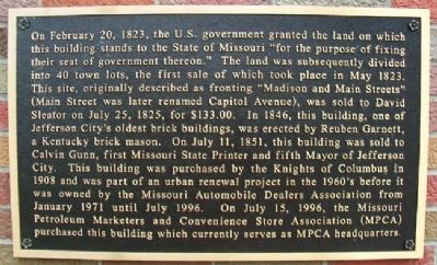 Missouri Petroleum Marketers and Convenience Store Association Marker image. Click for full size.