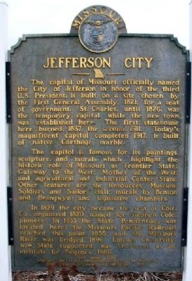 Jefferson City Marker (Front) image. Click for full size.