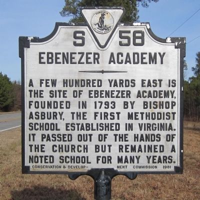Ebenezer Academy Marker image. Click for full size.