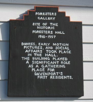 Site of the Historic Foresters Hall Marker image. Click for full size.