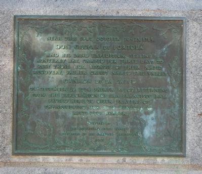 Don Gaspar de Portolá Marker. Click for full size. Don Gaspar de Portolá Marker image. Click for full size.