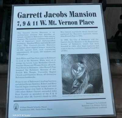 Garrett Jacobs Mansion Marker image. Click for full size.