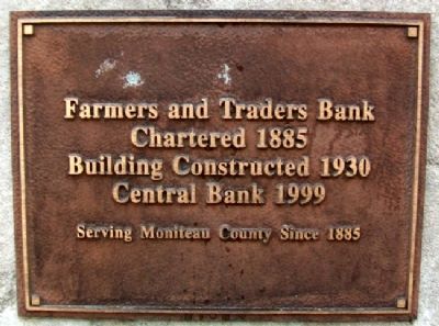Farmers and Traders Bank Marker image. Click for full size.