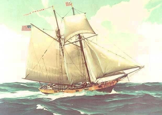 A Painting Depicting a USRC Cutter image. Click for full size.