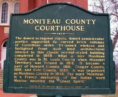 Moniteau County Courthouse Marker image. Click for full size.