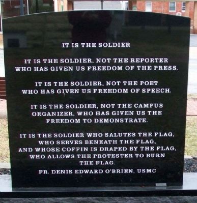 Veterans Memorial (back) image. Click for full size.