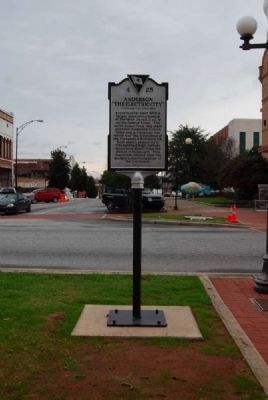 Anderson: "The Electric City" Marker<br>Present Location, Reverse image, Touch for more information
