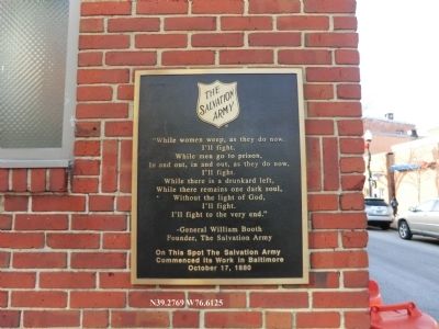 Salvation Army Marker. Click for full size. Salvation Army Marker image. Click for full size.