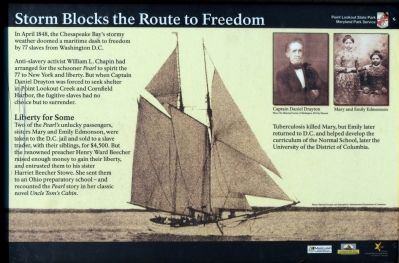 Storm Blocks the Route to Freedom Marker image. Click for full size.