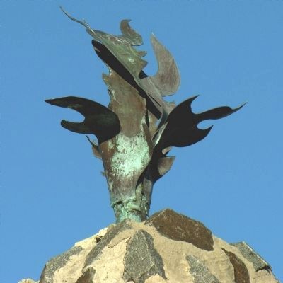 Flame atop the African American Monument of St. Mary's County image. Click for full size.