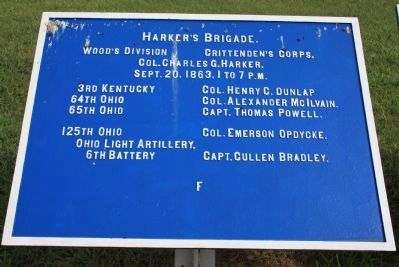 Harker's Brigade Marker. Click for full size. Harker's Brigade Marker image. Click for full size.